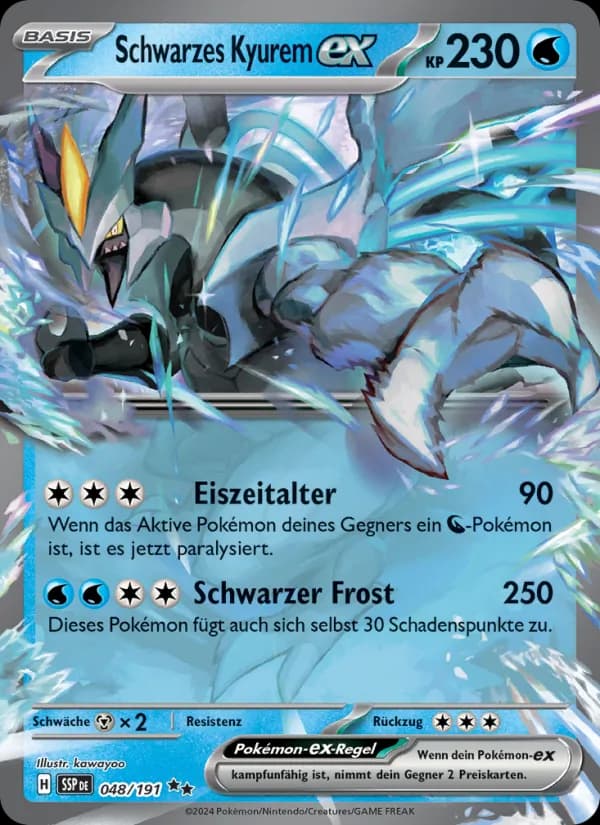 Schwarzes Kyurem-ex card in German