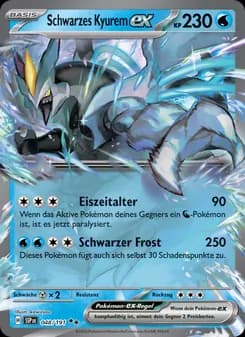 Schwarzes Kyurem-ex card in German