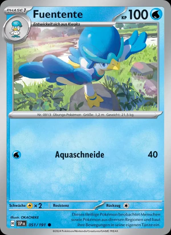 Fuentente card in German