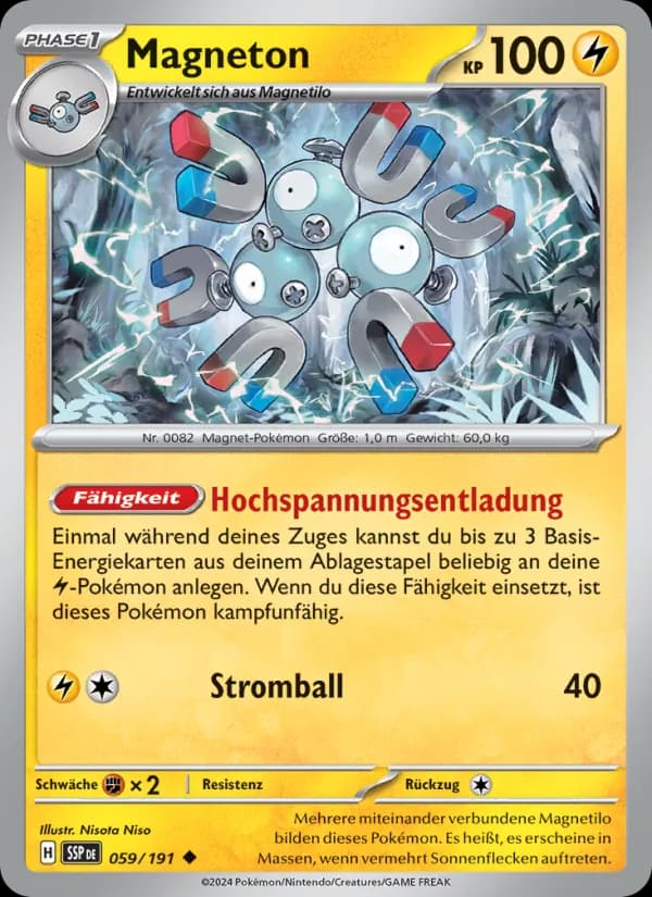 Magneton card in German