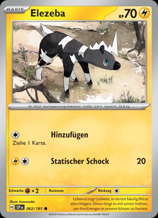 Elezeba card in German