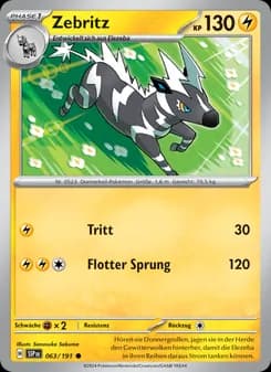 Zebritz card in German