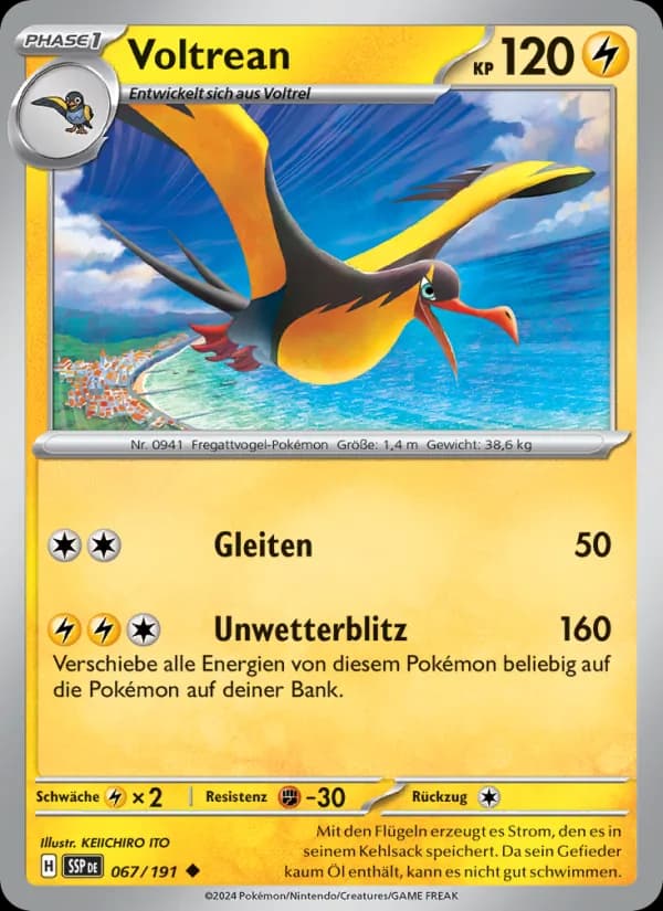 Voltrean card in German