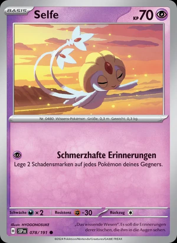 Selfe card in German
