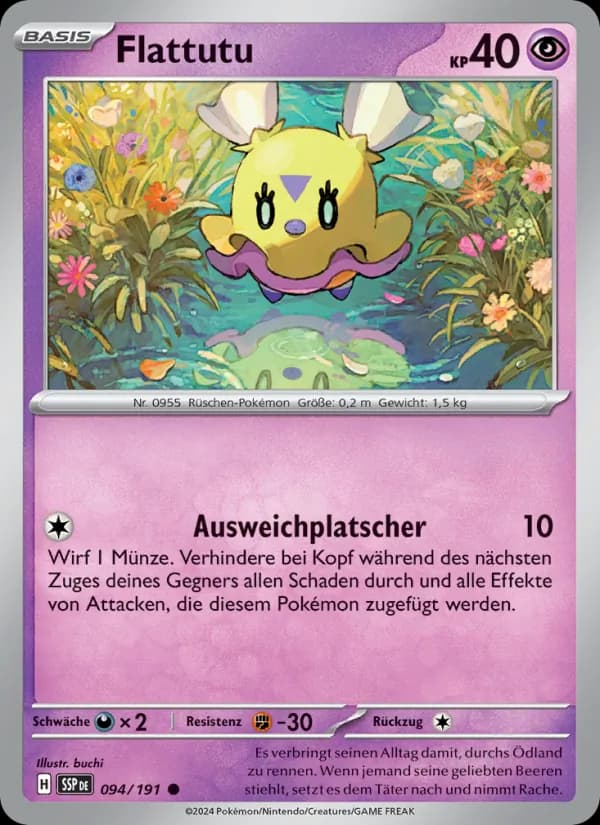 Flattutu card in German
