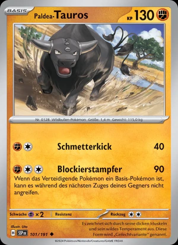 Paldea-Tauros card in German