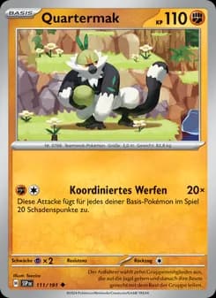 Quartermak card in German