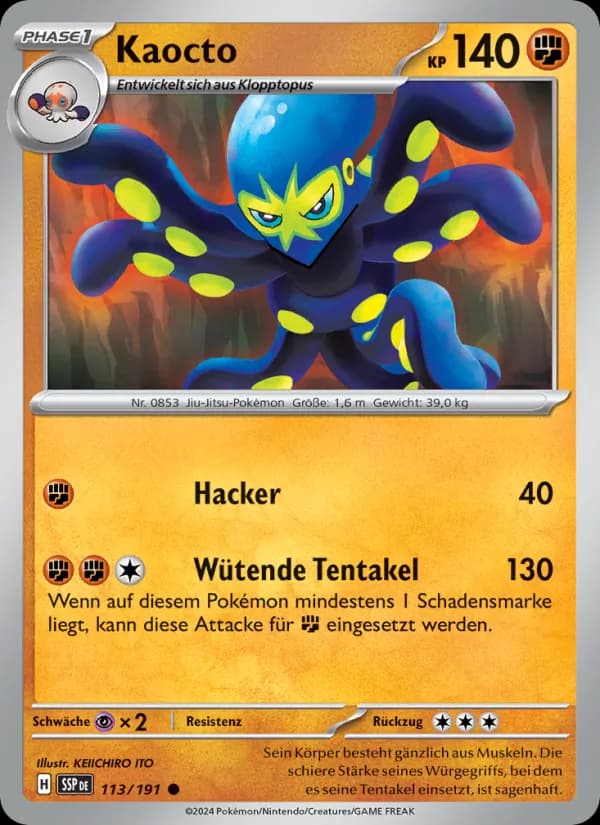 Kaocto card in German