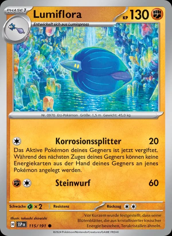 Lumiflora card in German