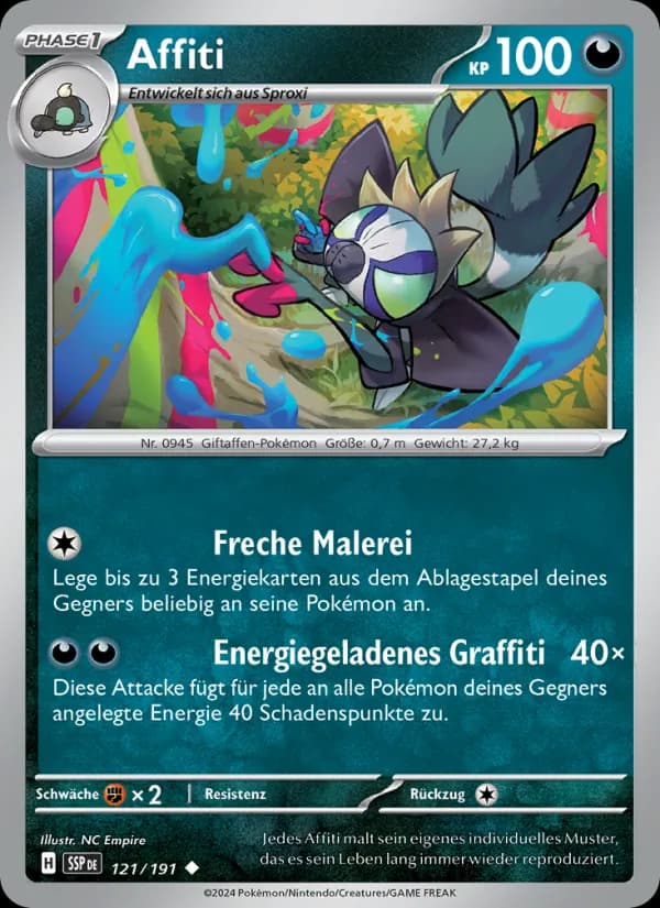Affiti card in German