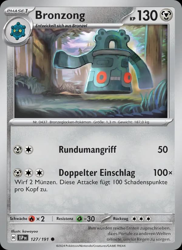 Bronzong card in German