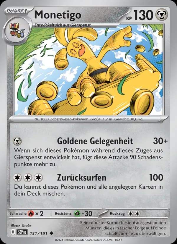 Monetigo card in German
