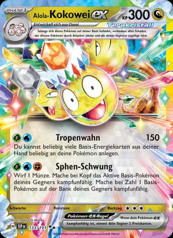 Alola-Kokowei-ex card in German