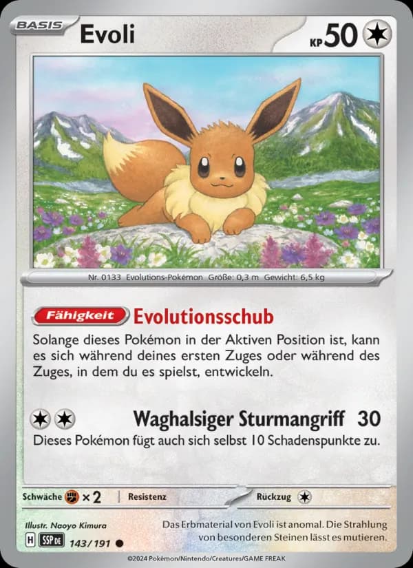 Evoli card in German