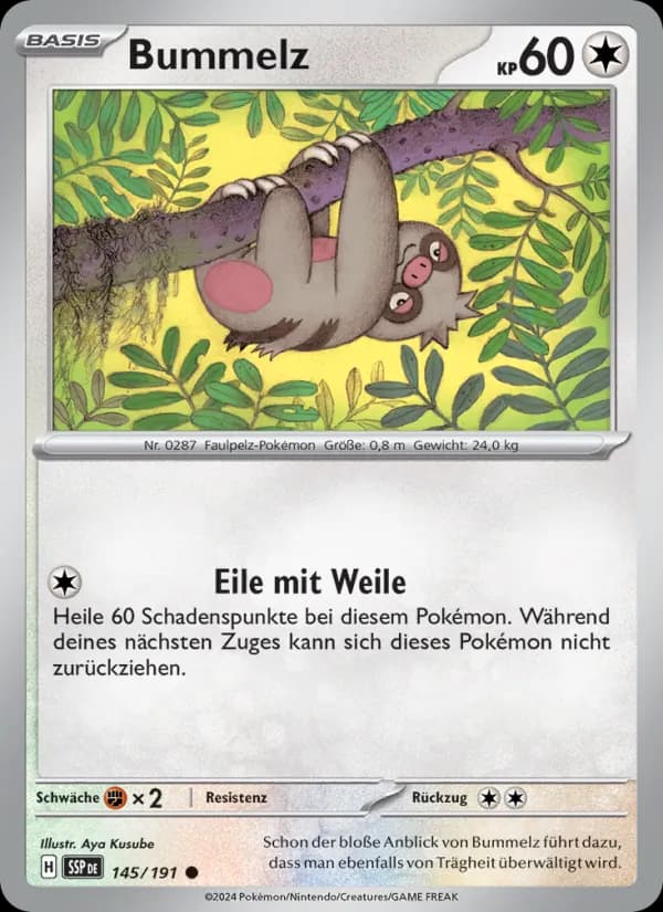 Bummelz card in German