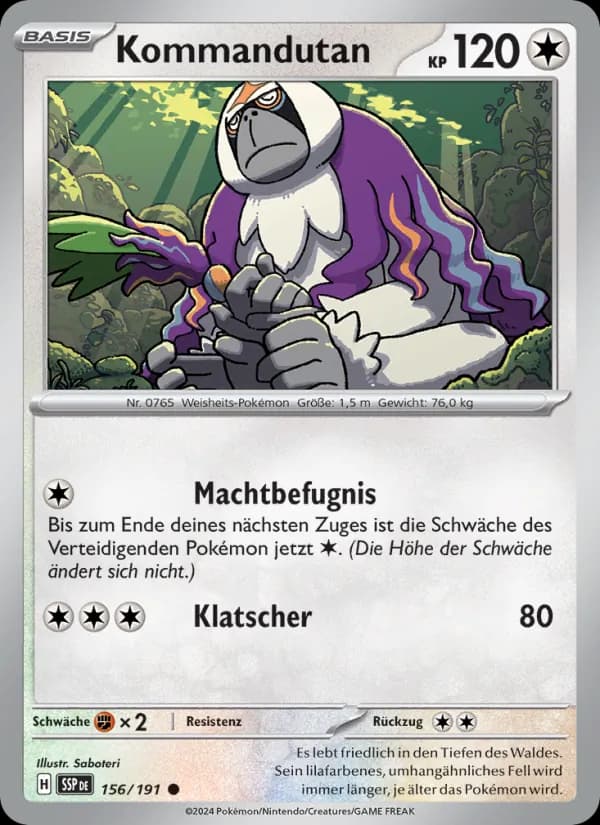 Kommandutan card in German