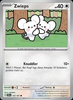 Zwieps card in German