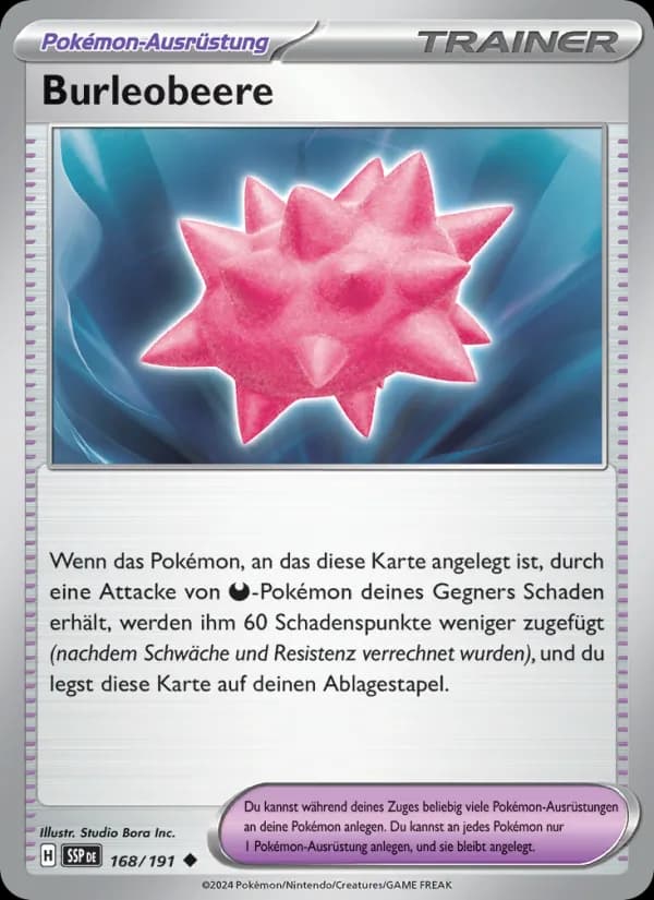 Burleobeere card in German