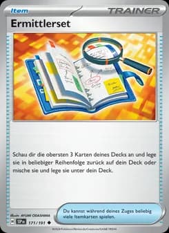 Ermittlerset card in German
