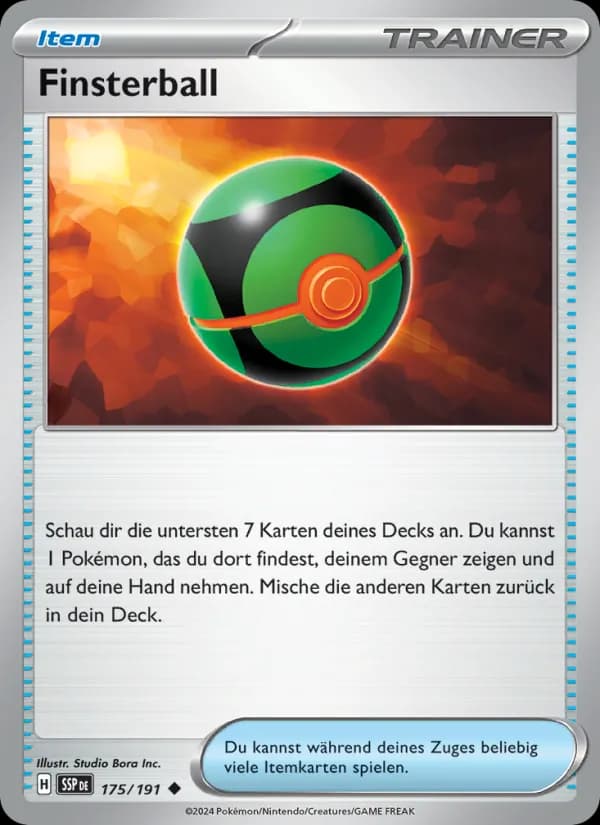 Finsterball card in German