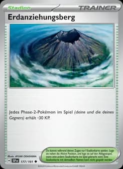 Erdanziehungsberg card in German
