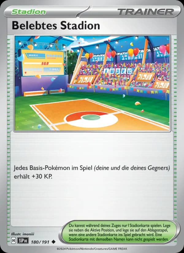 Belebtes Stadion card in German