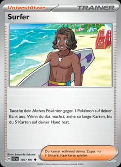 Surfer card in German