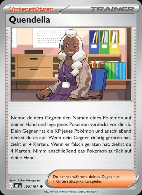 Quendella card in German