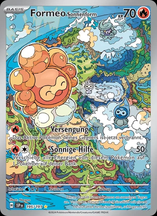 Formeo Sonnenform card in German