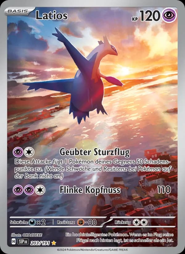 Latios card in German