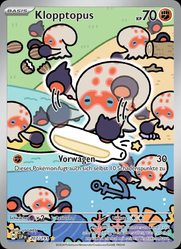 Klopptopus card in German