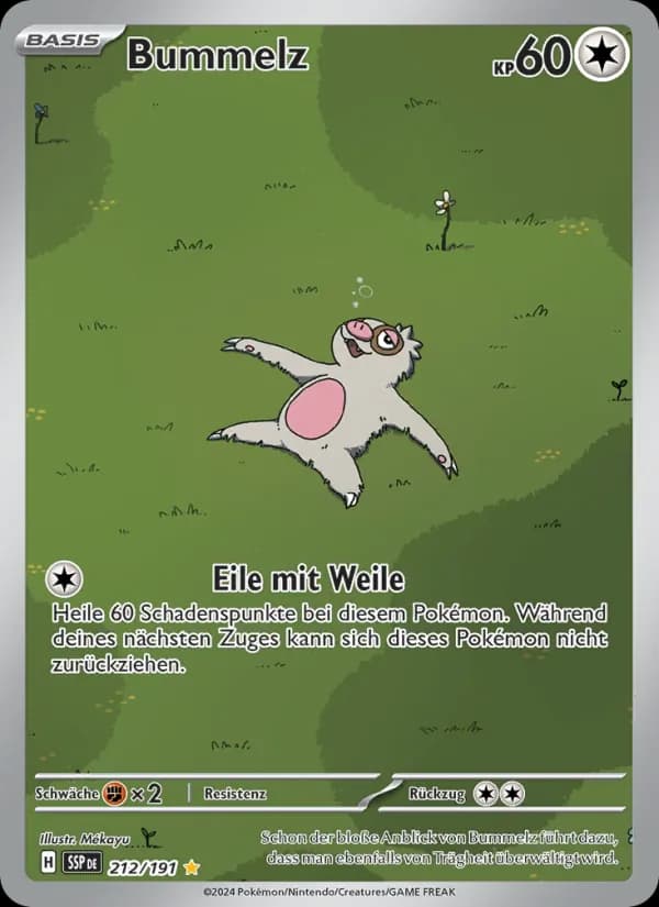 Bummelz card in German