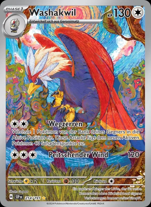 Washakwil card in German