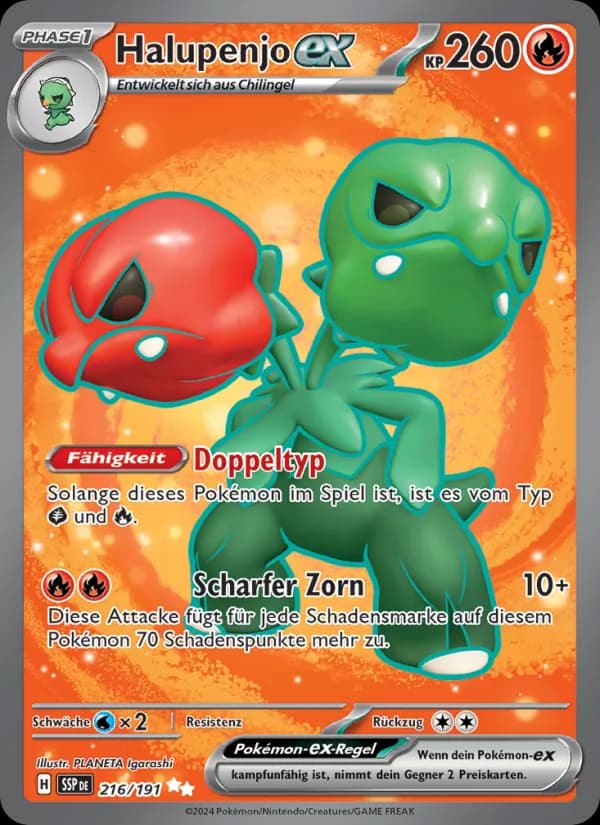 Halupenjo-ex card in German