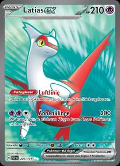 Latias-ex card in German