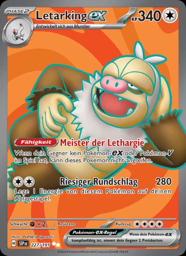 Letarking-ex card in German