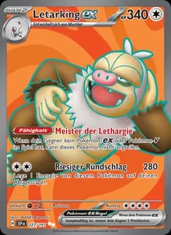 Letarking-ex card in German