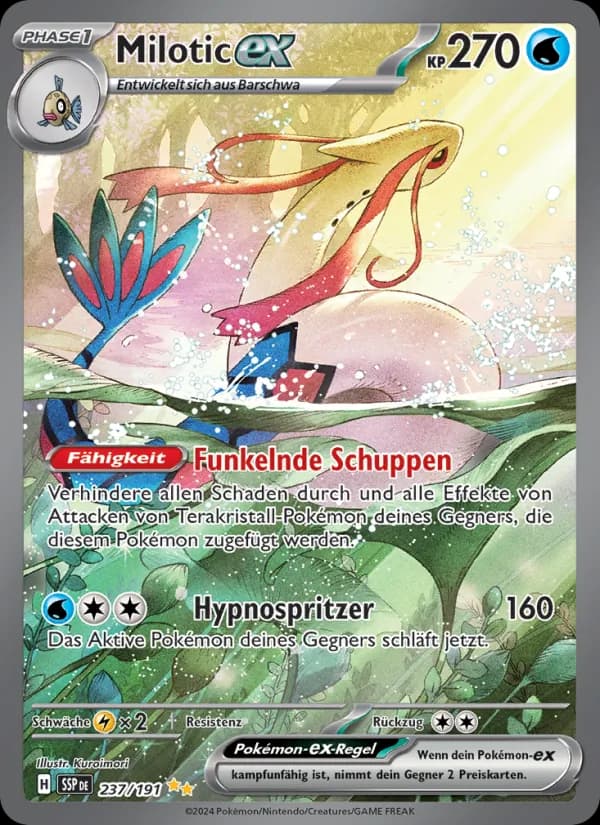 Milotic-ex card in German