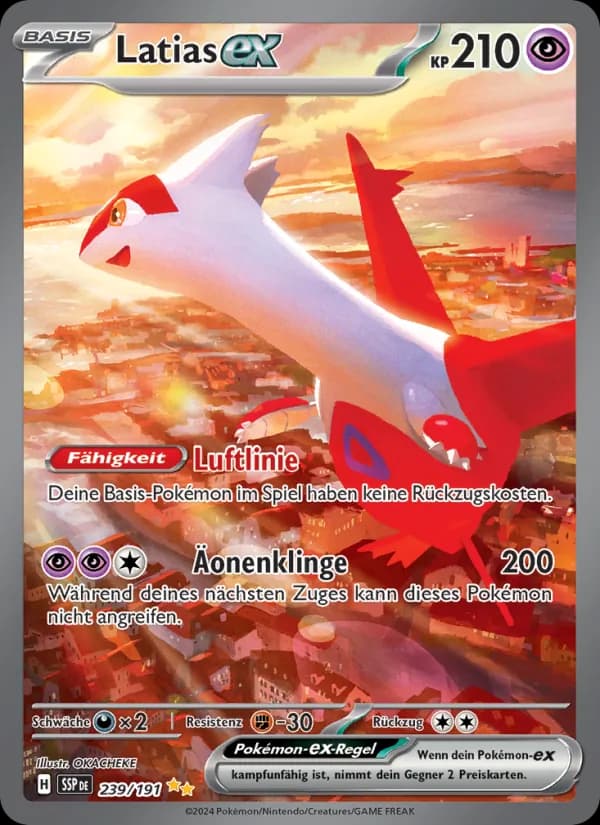 Latias-ex card in German
