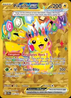 Pikachu-ex card in German