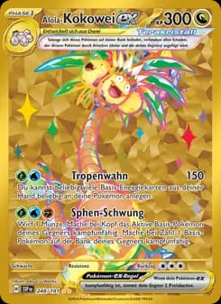 Alola-Kokowei-ex card in German