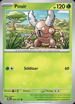 Pinsir card in German