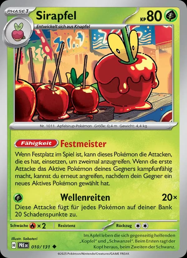 Sirapfel card in German