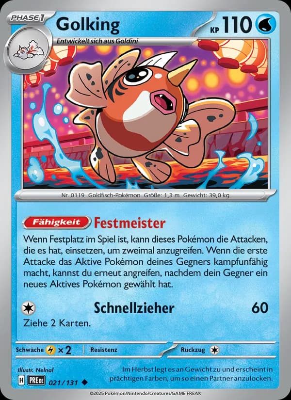 Golking card in German