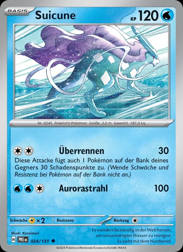 Suicune card in German
