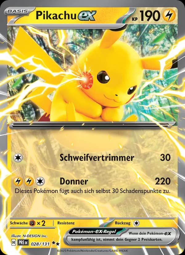 Pikachu-ex card in German