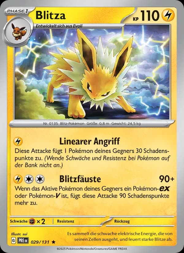 Blitza card in German