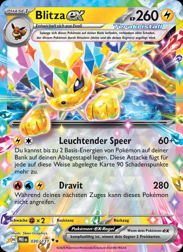 Blitza-ex card in German