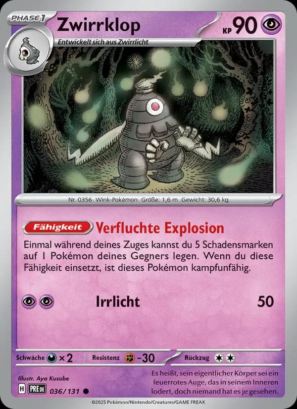 Zwirrklop card in German