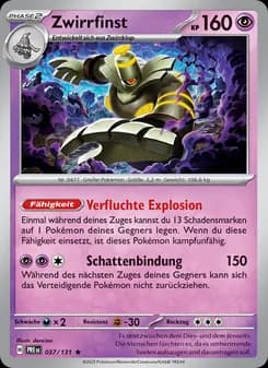 Zwirrfinst card in German